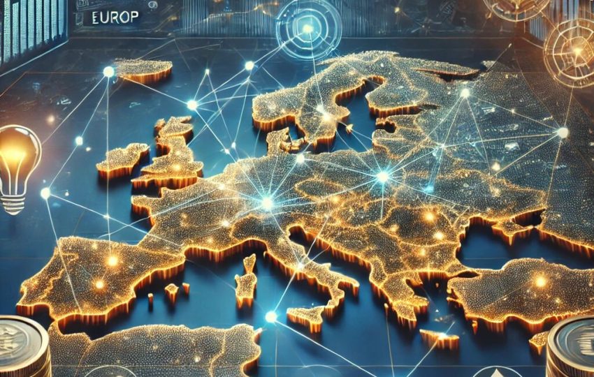 Graphic representing EU funding innovation and partnerships.